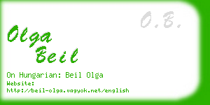 olga beil business card